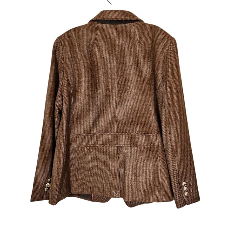 Talbots Women's Winter Fitted Blazer Rust Brown Size 16 Wool Blend Jacket NWT - Picture 9 of 10